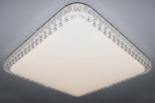 Светильник потолочный LED с пультом LED LAMPS 81080 Natali Kovaltseva белый на 1 лампу, основание белое в стиле хай-тек с пультом квадраты фото 7
